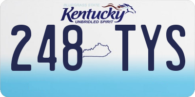 KY license plate 248TYS
