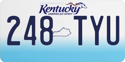 KY license plate 248TYU
