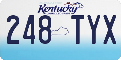 KY license plate 248TYX