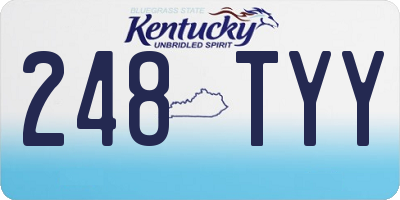 KY license plate 248TYY
