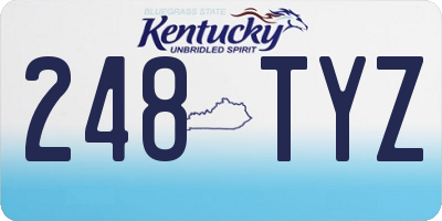 KY license plate 248TYZ