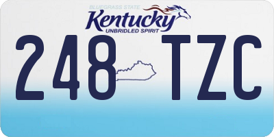 KY license plate 248TZC