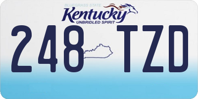 KY license plate 248TZD