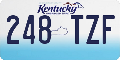 KY license plate 248TZF