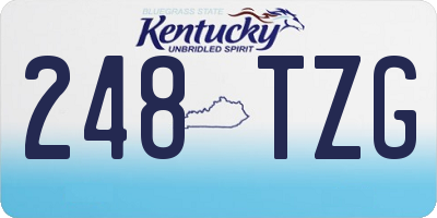 KY license plate 248TZG