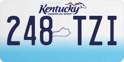 KY license plate 248TZI