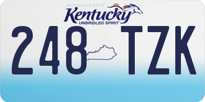 KY license plate 248TZK