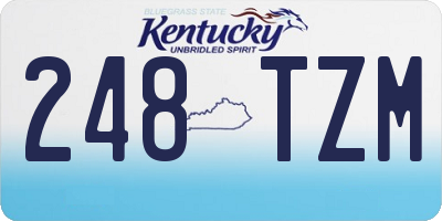KY license plate 248TZM