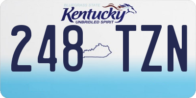 KY license plate 248TZN