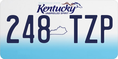 KY license plate 248TZP