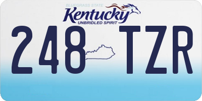 KY license plate 248TZR