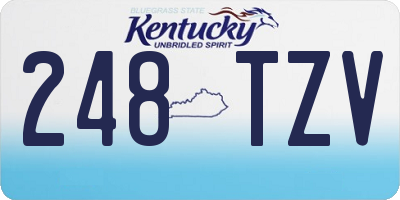KY license plate 248TZV