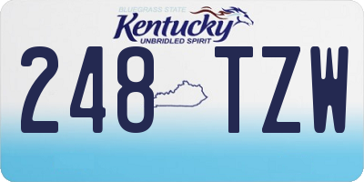 KY license plate 248TZW