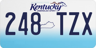 KY license plate 248TZX