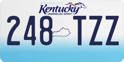 KY license plate 248TZZ