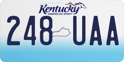 KY license plate 248UAA