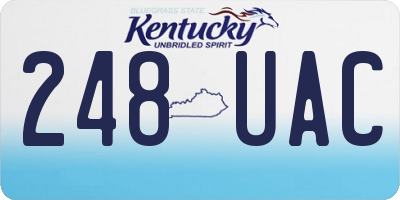 KY license plate 248UAC