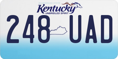 KY license plate 248UAD