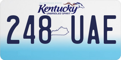 KY license plate 248UAE