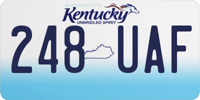 KY license plate 248UAF