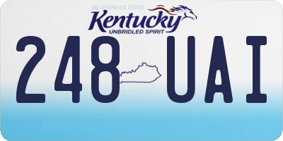 KY license plate 248UAI