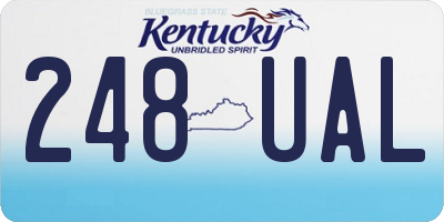 KY license plate 248UAL