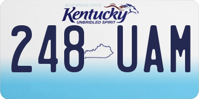 KY license plate 248UAM