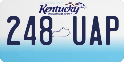 KY license plate 248UAP