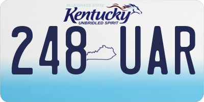 KY license plate 248UAR