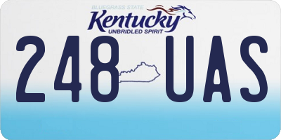 KY license plate 248UAS