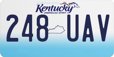KY license plate 248UAV