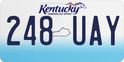 KY license plate 248UAY