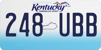 KY license plate 248UBB