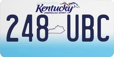 KY license plate 248UBC
