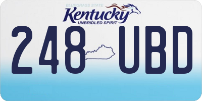 KY license plate 248UBD