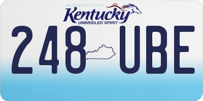 KY license plate 248UBE