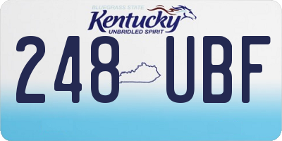 KY license plate 248UBF