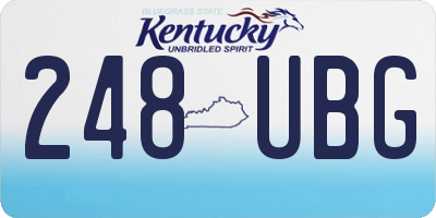 KY license plate 248UBG
