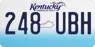 KY license plate 248UBH