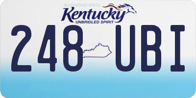 KY license plate 248UBI