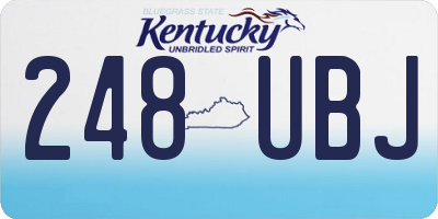 KY license plate 248UBJ