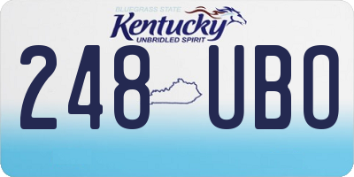 KY license plate 248UBO