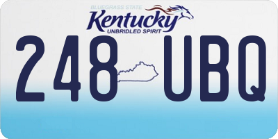 KY license plate 248UBQ