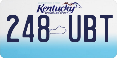 KY license plate 248UBT