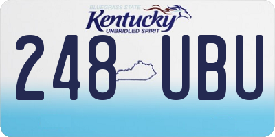 KY license plate 248UBU