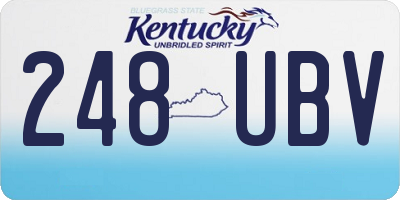 KY license plate 248UBV