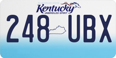 KY license plate 248UBX