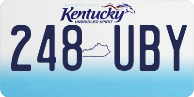 KY license plate 248UBY