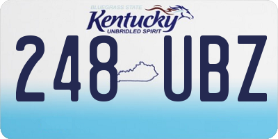 KY license plate 248UBZ
