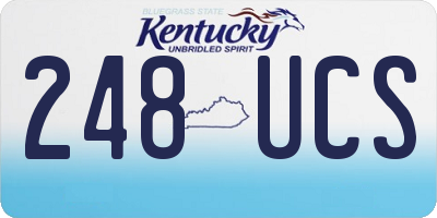 KY license plate 248UCS